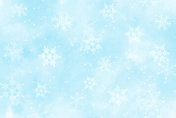 背景素材_水彩テクスチャ_雪