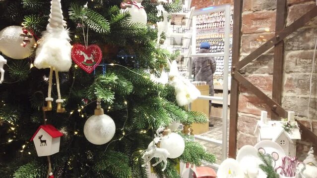 Shooting a Christmas shop window.