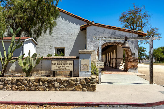 Mission San Juan Bautista in California, an old spanish mission.