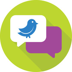 Tweet Colored Vector Icon