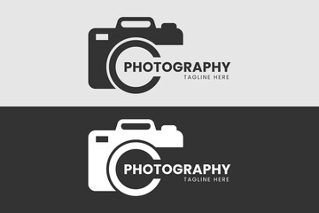Black vintage photographer logo