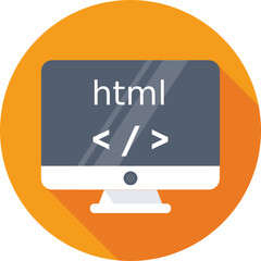 Html Colored Vector Icon