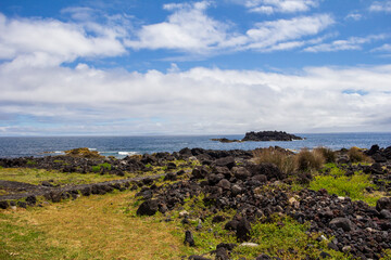 Fototapeta na wymiar rocky coast of azores islands
