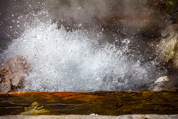 Plakat water flowing into the motion