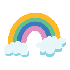 Fototapeta premium rainbow and clouds