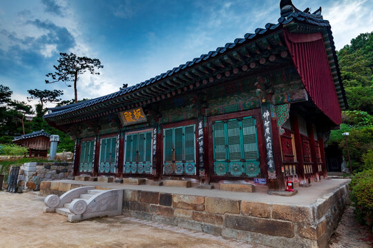 Panjeon (Tripitaka Hall), built in 1855, in Bongeunsa Temple, Seoul, South Korea.