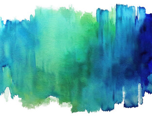 Watercolor background green blue.
