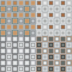 Geometric seamless pattern with geometric colorful square. Turkish pattern for wall decoration. Patchwork ornament. Vector illustration..