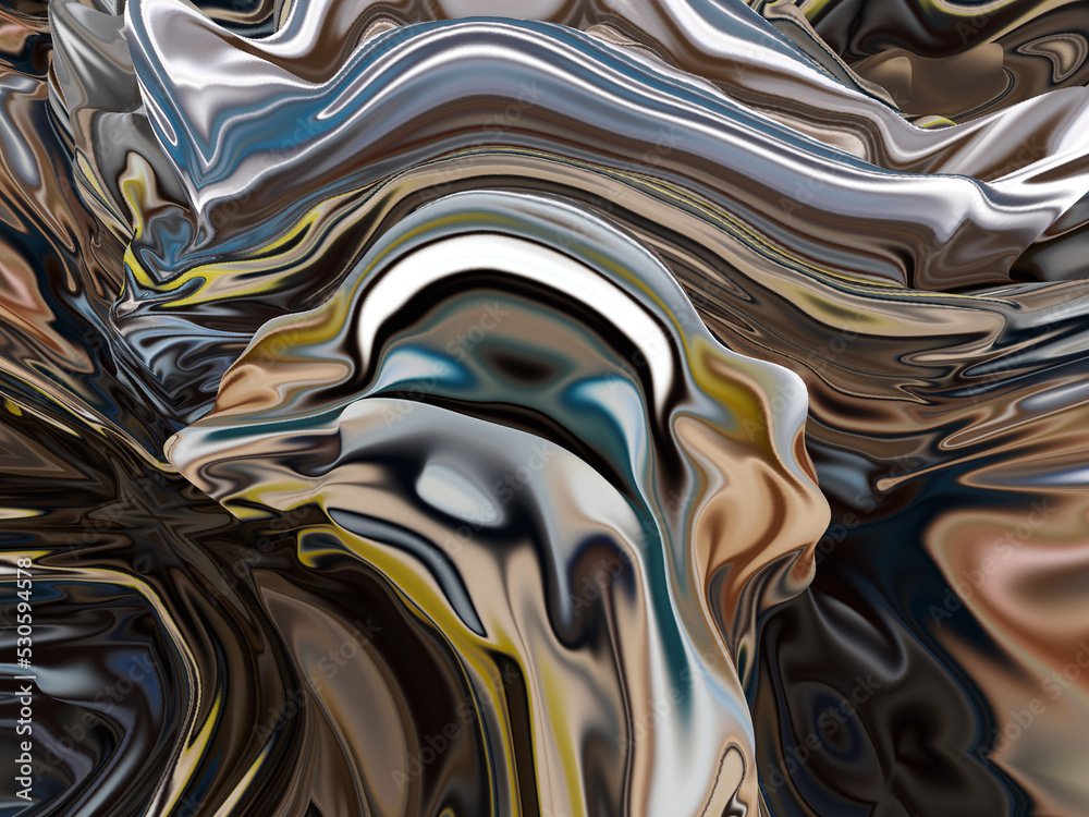 Canvas Prints abstract colorful 3d swirl design element. modern marble, liquid paint background, 3d rendering