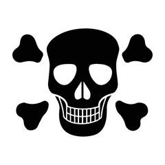 Skull and bones icon 