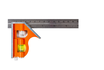 orange anjustable woodworking square with dual metric and imperial scales 