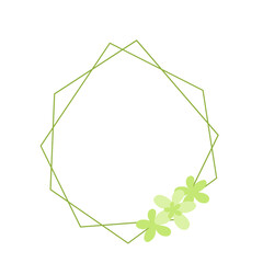 Monogram wedding frame with flower