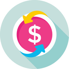 Dollar value Colored Vector Icon 