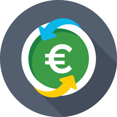 Euro value Colored Vector Icon 