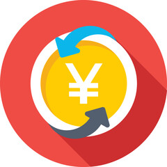 Yen value Colored Vector Icon 