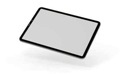Realistic horizontal black tablet pc pad computer mockups