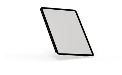 Realistic horizontal black tablet pc pad computer mockups