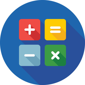 Math Symbols Colored Vector Icon 