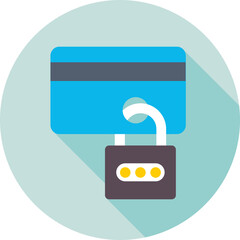 Card Security Colored Vector Icon 