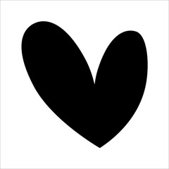 Heart icon, love symbol vector illustration on white background. EPS 10