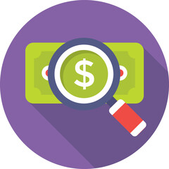 Search Money Colored Vector Icon