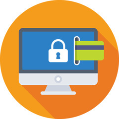 E Transaction Colored Vector Icon