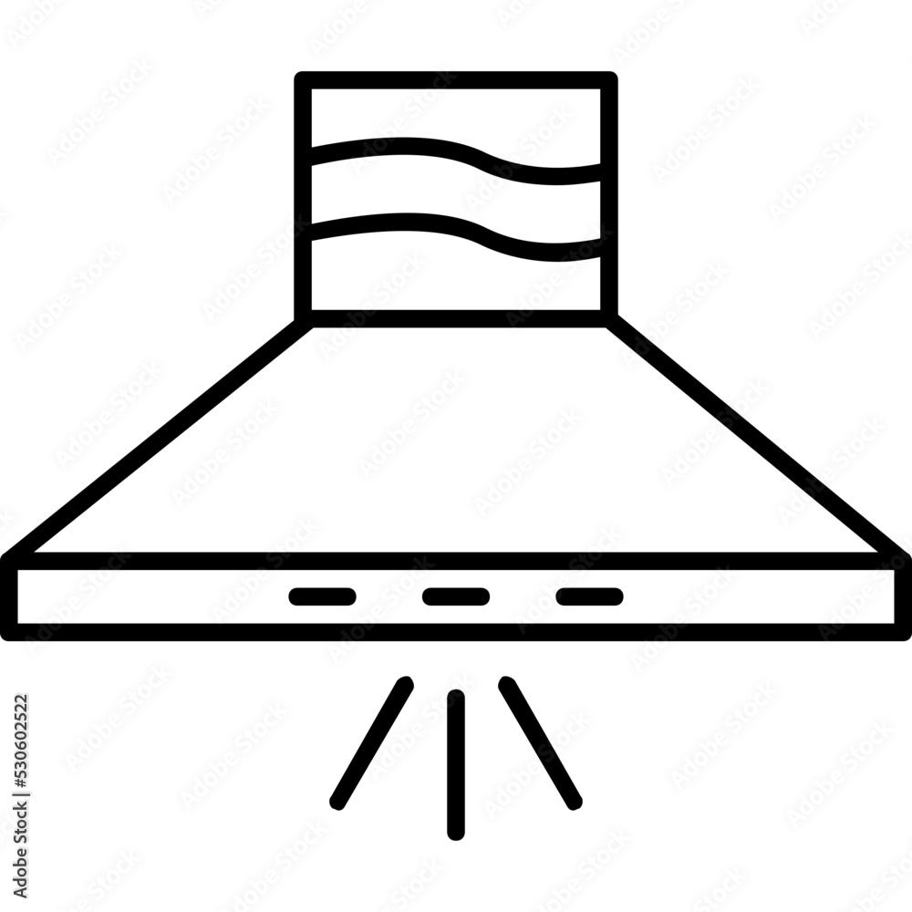 Poster kitchen hood icon