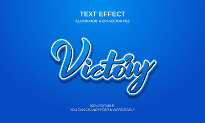 Victory 3d text effect