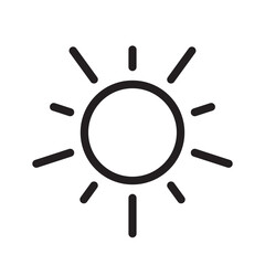 Summer Sun Icon Vector Illustration Design