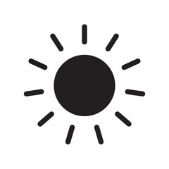 Summer Sun Icon Vector Illustration Design