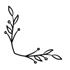 Flourish botanical corner border