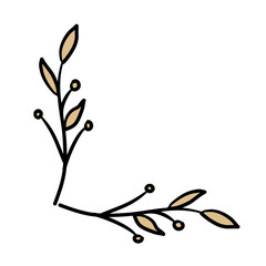Flourish botanical corner border