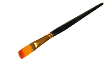 Brush painting new isolated on white