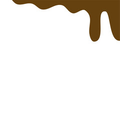 Obraz premium Melting chocolate dripping border