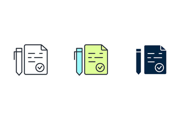 approved loan line icon. Simple element illustration. approved loan concept outline symbol design.