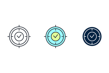 focus on task line icon. Simple element illustration. focus on task concept outline symbol design.