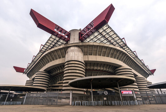 View on San Siro arena - the official playground of FC Milan and FC Inter