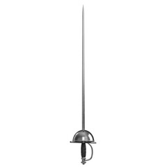 3D rendering illustration of an Italian foil fencing sword