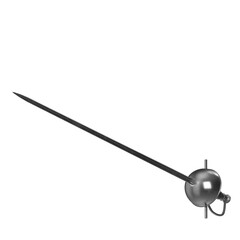 3D rendering illustration of an Italian foil fencing sword