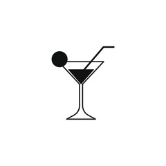 Martini glass icon glyph design illustration