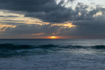 sunset over the sea