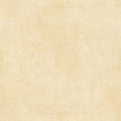 Seamless image of crumpled yellowed paper with texture. Square frame on beige background.
