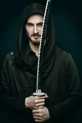 modern samurai with sword © Andrey Kiselev