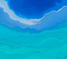 Abstract liquid blue sea background.