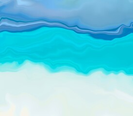 Fototapeta premium Abstract liquid blue sea wallpaper.