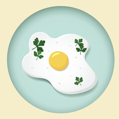 Fresh Fried Eggs Vector Illustration