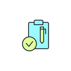 approved loan line icon. Simple element illustration. approved loan concept outline symbol design.