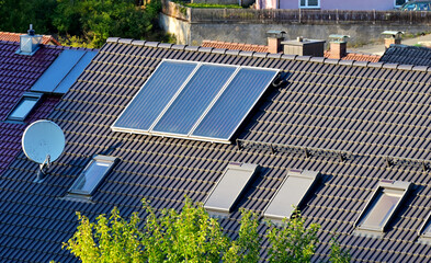 Solarthermie - Warmwassererzeugung auf dem Hausdach