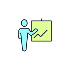 training line icon. Simple element illustration. training concept outline symbol design.