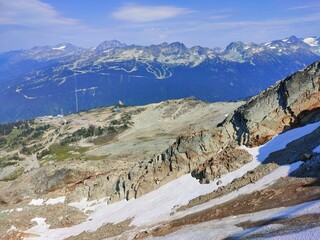 landscape in the snowy mountains